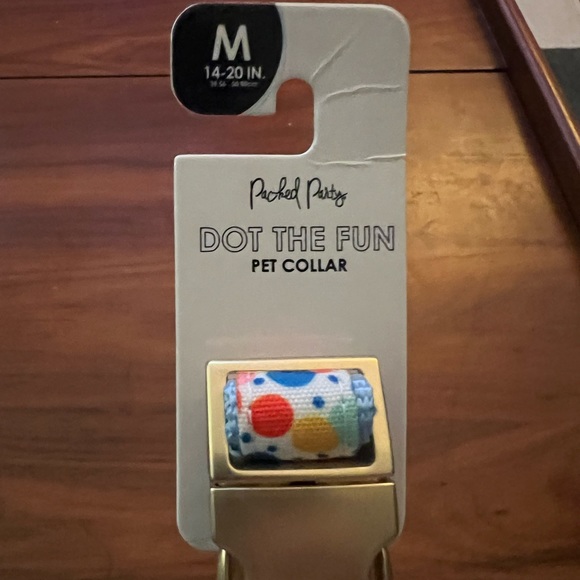 Packed Party confetti dots print dog collar - Picture 3 of 4
